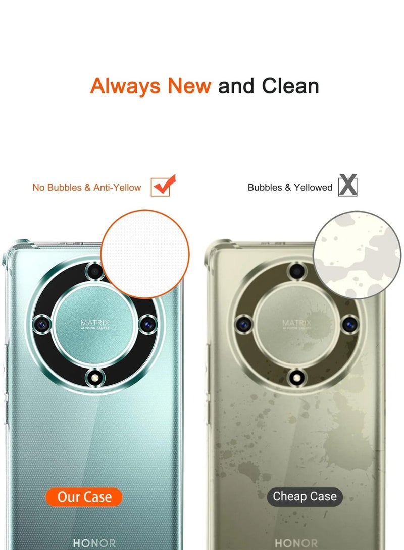 Techie Honor X9b Soft TPU Bumper Corner Ultra Slim Clear Case Shockproof Anti Fingerprint Transparent Protective Back Cover - Image 5