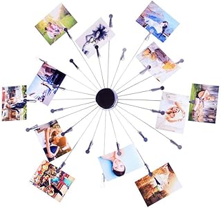 Mollytek Mollytek Hanging Photo Display Wall DÃƒÂ©cor Magnetic Collage Board Clip Photo Holder Wall Picture Holder with 24 Clips  - Image 1