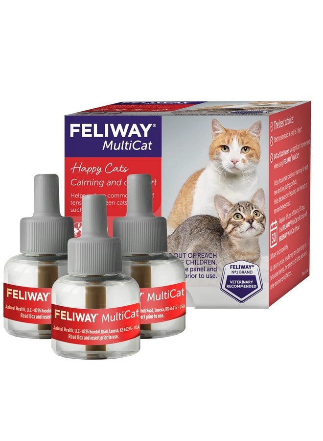 فيليواي فيرومون مهدئ متعدد القطط، عبوة قابلة لإعادة التعبئة لمدة 30 يومًا - عبوة من 3 قطع - Image 1