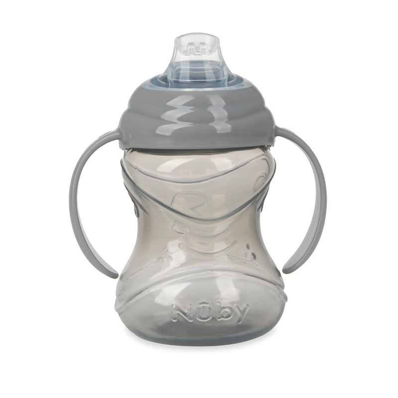Nuby 3 Piece No-Spill Grip Nâ€™ Sip Cup with Soft Flex Spout, 2 Handle with Clik It Lock Feature, Neutral,10 Ounce - Image 4