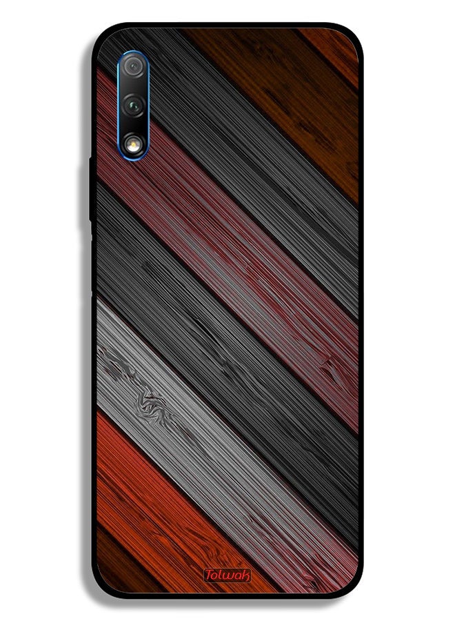 Tolwak Honor 9X (China) Protective Case Cover Colored Wooden Pattern - Image 2