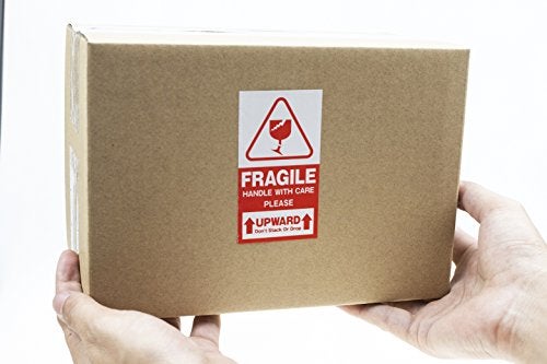 LDS Industry Red Large Fragile Handle with Care Keep Dry Upward Do Not Trample Shipping Box Warning Stickers Label (STK-03 1000pcs) - Image 3