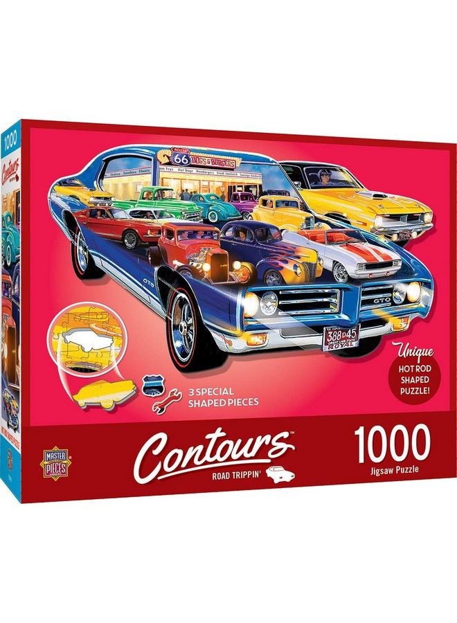 MasterPieces 1000 Piece Jigsaw Puzzle For Adults Family Or Kids Hot Rods Shape 38.5"X22.6" - Image 2