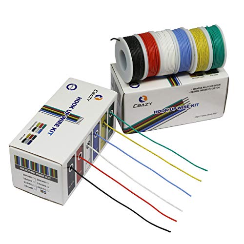 CBAZY™ Hook up Wire Kit (Stranded Wire Kit) 24 Gauge Flexible Silicone Rubber Electric Wire 6 Colors 19.6 feet Each 24 AWG - Image 3