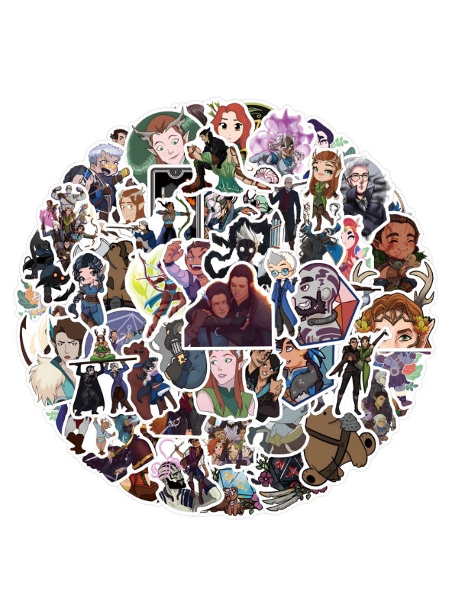 NIBEMINENT 110 Pcs Vox Machina Deco Kit Waterproof Stickers, High Definition Printing Bright Colors, Suitable for Laptop Skateboard Luggage Water Bottle Guitar DIY - Image 2