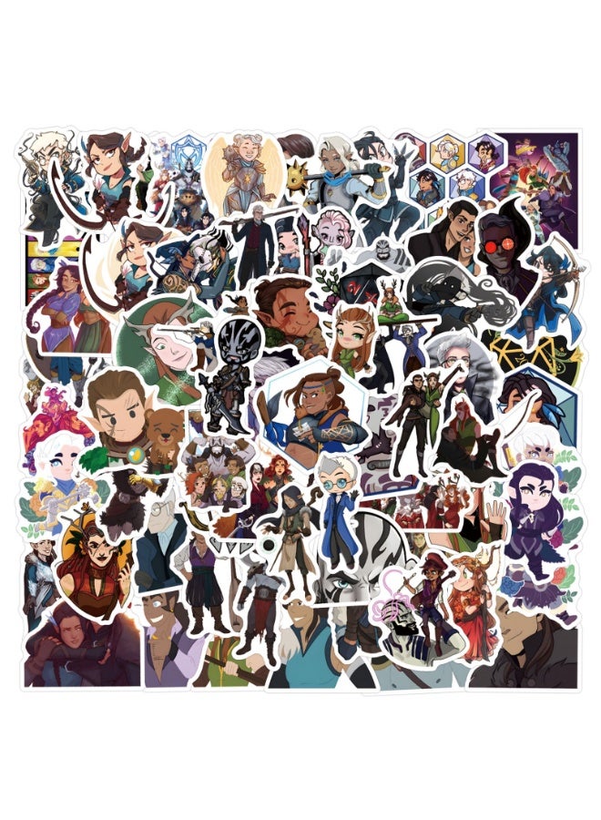 NIBEMINENT 110 Pcs Vox Machina Deco Kit Waterproof Stickers, High Definition Printing Bright Colors, Suitable for Laptop Skateboard Luggage Water Bottle Guitar DIY - Image 1