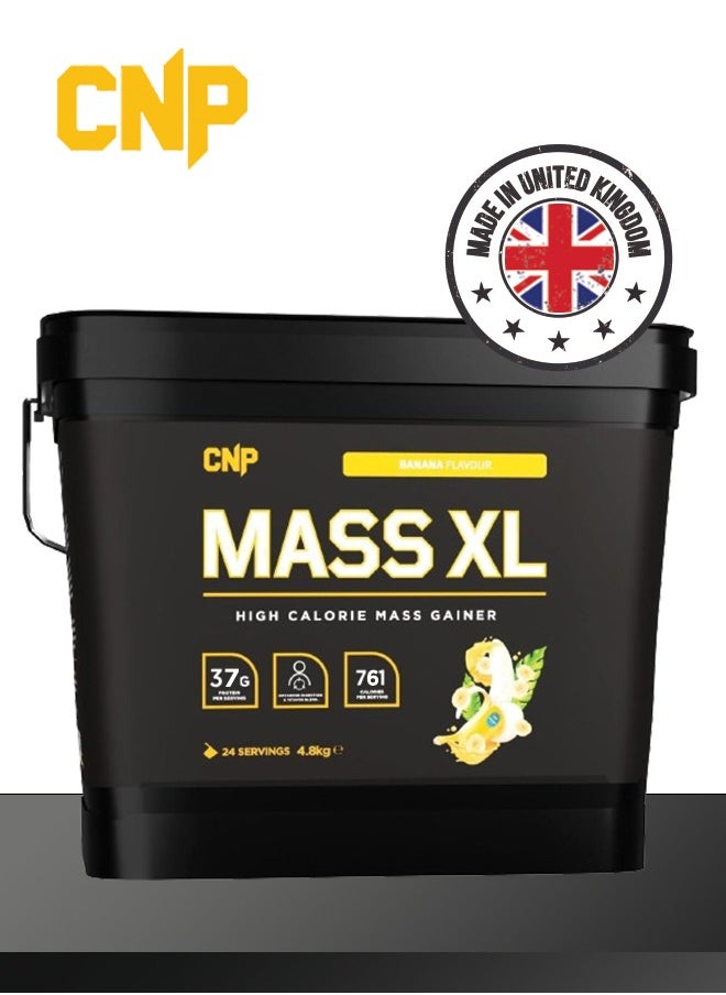 CNP Professional - Mass XL, High Calorie Lean Mass, Muscle, Weight Gainer Powder 4.8kg, Banana Flavour - Image 1