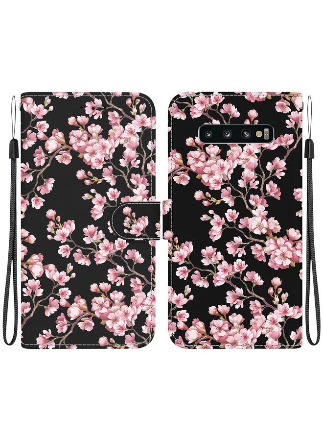 S-TOP Case For Samsung Galaxy S10+ Crystal Texture Colored Drawing Leather Phone Case - Image 1