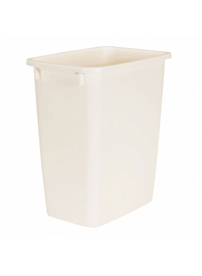 Rubbermaid Rubbermaid Small Kitchen Bathroom Trash Can, Under Sink Waste Basket, Plastic Beige 5 Gallons 8 Inch Wide  - Image 1