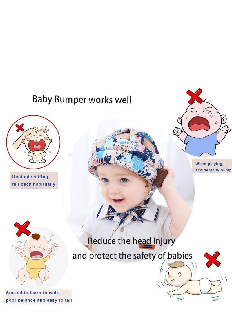 XiuWoo - Toddler Head Protector Upgrade Infant Safety Helmet Breathable Head Drop Protection Soft Baby Helmet for Crawling Walking - Image 1