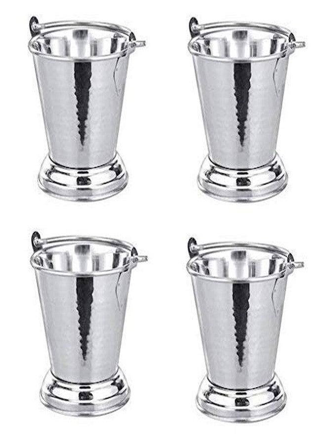 VRCT Set of 4 Mini Bucket for Serving Daal, Vegetable Raita 450 ML (Heavy) - Image 1