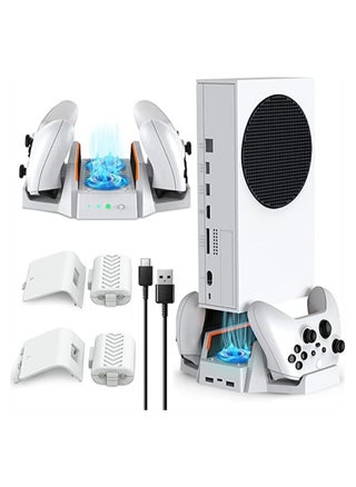 Cooling Stand for Xbox Series S, Vertical and Charging Stand, 3 Speeds with LED Indicators, Dual Controller USB Ports 2 x 800mAh Rechargeable Batteries XSX|S/One S/One X/One - pzsku/Z0AF2F92EDAF51A528EE3Z/45/_/1691054843/024acf34-d696-49ba-867f-f4039548e117