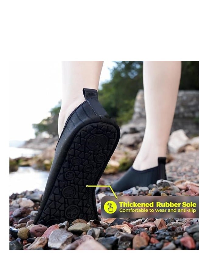 GUDOO Water Shoes for Women Men Kids, Barefoot Quick-Dry Aqua Water Socks Slip-on Swim Beach Shoes for Snorkeling Surfing Kayaking Beach Walking Yoga 40-41  - Image 4