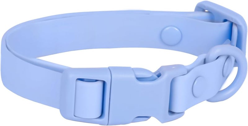 Ovale Waterproof Dog Collar Leash Combo Set, Durable and Easy to Clean, for Small Dogs.(S, Light Blue) - Image 2