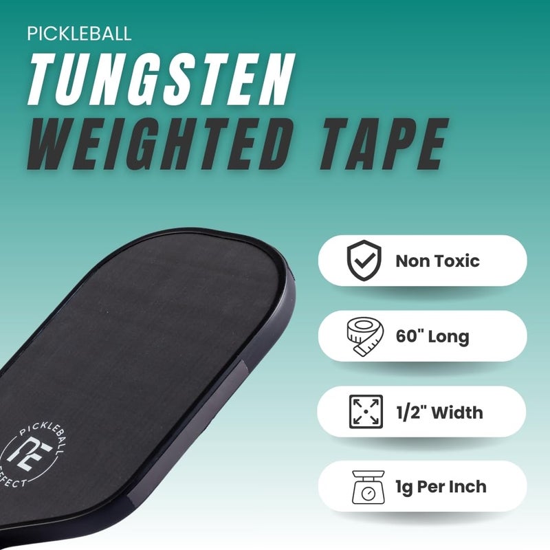Pickleball Effect Weighted Tungsten Tape for Pickleball Paddles | Non-Toxic & Customizable Alternative of Lead Tape for Pickleball Paddles - Image 2
