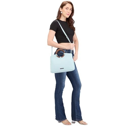 Caprese Spring/Summer 20 Women's Satchel (Aqua) - Image 2