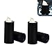 Foelony 4 PCS Car Tissue Holder with Facial Tissues Minimalist Solid Color Cup Holder Facial Tissue Cylinder Portable Refillable Tissues Box Container Universal for Car SUV Home Office Black - Image 2