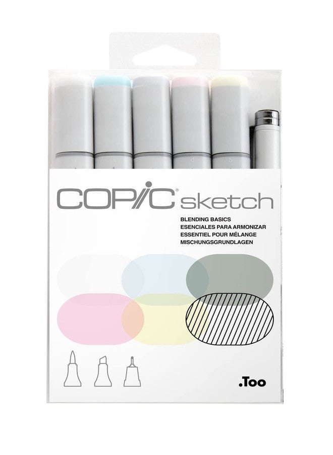 Copic Markers 6-Piece Sketch Set, Blending Basics - Image 1