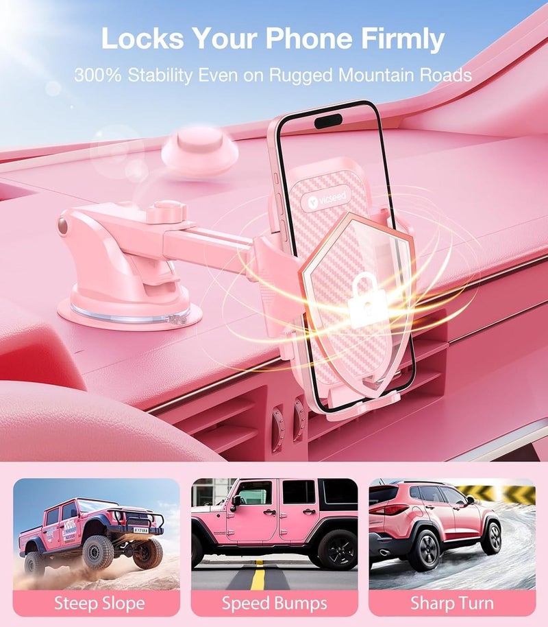 VICSEED True Strongest Suction Rally Racing-Grade Stability Car Phone Holder for iPhone Samsung All Phones, Dark Blue - Image 3