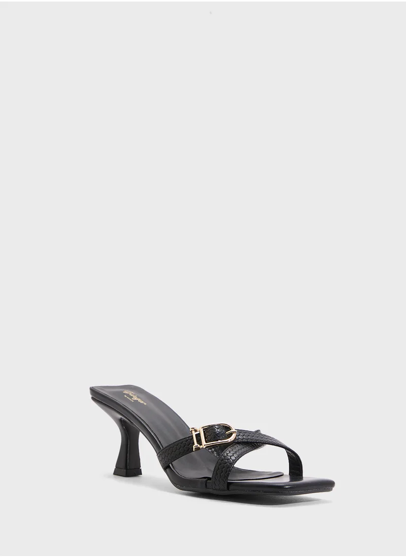 جينجر Heeled Mule With Buckle