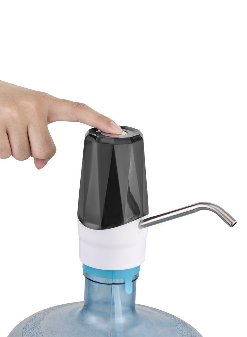 لوازم مضخة مياه صغيرة الحجم ومحمولة مع غلاف بلاستيكي وأنبوب مخرج من الفولاذ المقاوم للصدأ ، مقاس 6.9×12.8 سم، تستخدم لنقل مياه الشرب والاستخدام المنزلي والسفر والرحلات والأنشطة الخارجية - Image 1