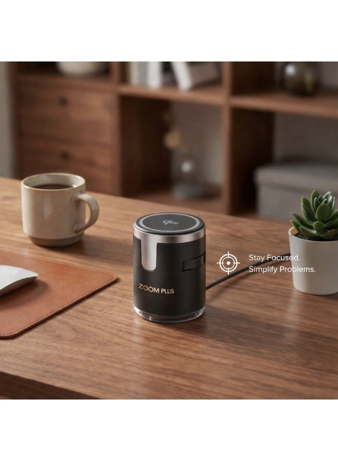 ZOOM PLUS ZPW001 All Rounder 4-in-1 Smart Magnetic Wireless Charger – 15W Fast Charging Station for iPhone, Apple Watch & AirPods – Foldable Design with Strong Magnetic Alignment - Image 4