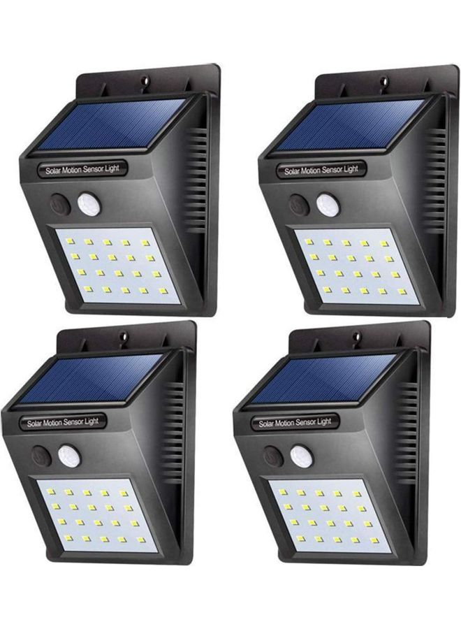 NIBEMINENT Outdoor Waterproof Solar Motion Sensor LED Light Black/White/Blue - Image 1