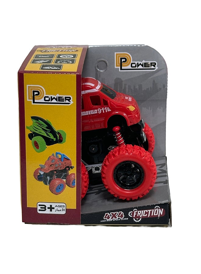 D-Power - Friction Fire Truck Pull-Back Toy - Red | Set - Realistic Design, Safe for Kids | 3+ - Image 1