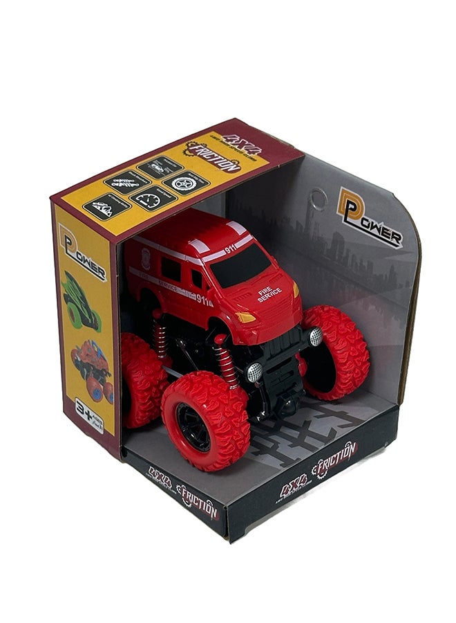 D-Power - Friction Fire Truck Pull-Back Toy - Red | Set - Realistic Design, Safe for Kids | 3+ - Image 2