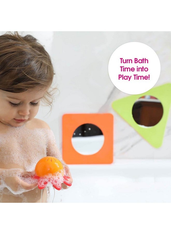 Edushape Magic Mirror Shapes Baby Bath Foam Toys Mirror - Stick-On Removable Baby Foam Bath Toys for Toddlers 1-3 - Learning Bath Toys Foam Mirror Teach Cause & Effect, Reasoning, Cognitive Skills - Image 5