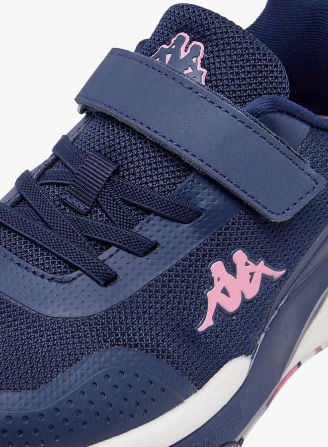 Kappa Girls' Logo Print Sports Shoes with Hook and Loop Closure - Image 4