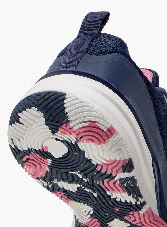 Kappa Girls' Logo Print Sports Shoes with Hook and Loop Closure - Image 5