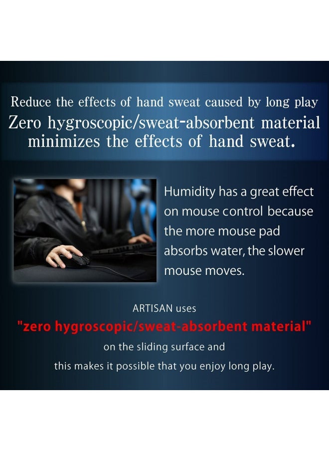 ARTISAN FX HAYATEOTSU NINJABLACK Gaming Mousepad with Smooth Texture and Quick Movements for pro Gamers or Grafic Designers Working at Home and Office (Soft Large), Polyester