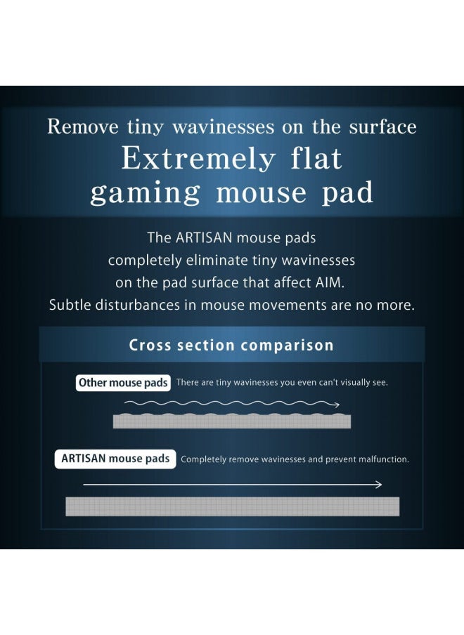 ARTISAN FX HAYATEOTSU NINJABLACK Gaming Mousepad with Smooth Texture and Quick Movements for pro Gamers or Grafic Designers Working at Home and Office (Soft Large), Polyester