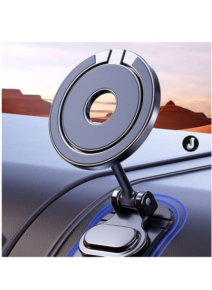 JAJEEK "Magnetic Phone Car Mount - 360-Degree Rotating & Folding Stand for iPhone 15, 14, 13 Pro Max Plus with MagSafe Compatibility" - Image 1