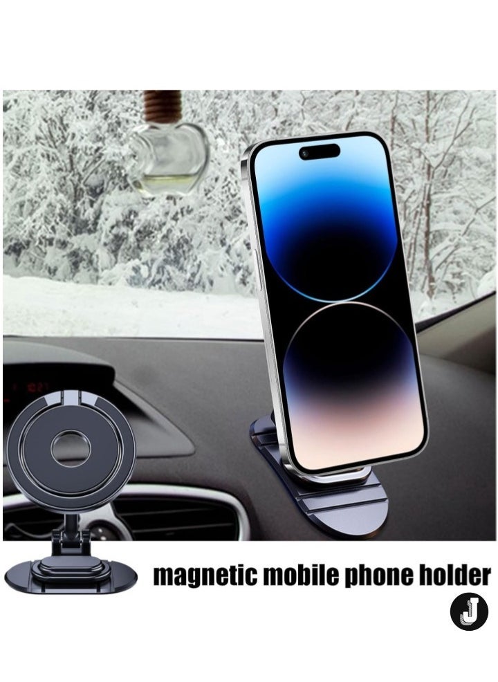 JAJEEK "Magnetic Phone Car Mount - 360-Degree Rotating & Folding Stand for iPhone 15, 14, 13 Pro Max Plus with MagSafe Compatibility" - Image 2