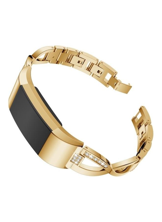 NIBEMINENT Stainless Steel Waist Strap Watch Band Gold - Image 1