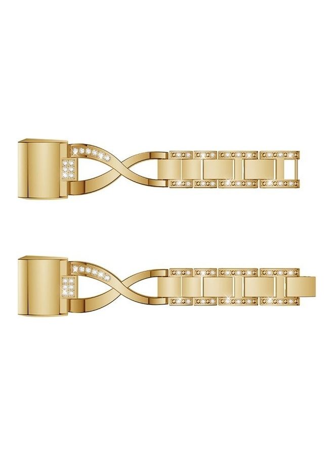 NIBEMINENT Stainless Steel Waist Strap Watch Band Gold - Image 5