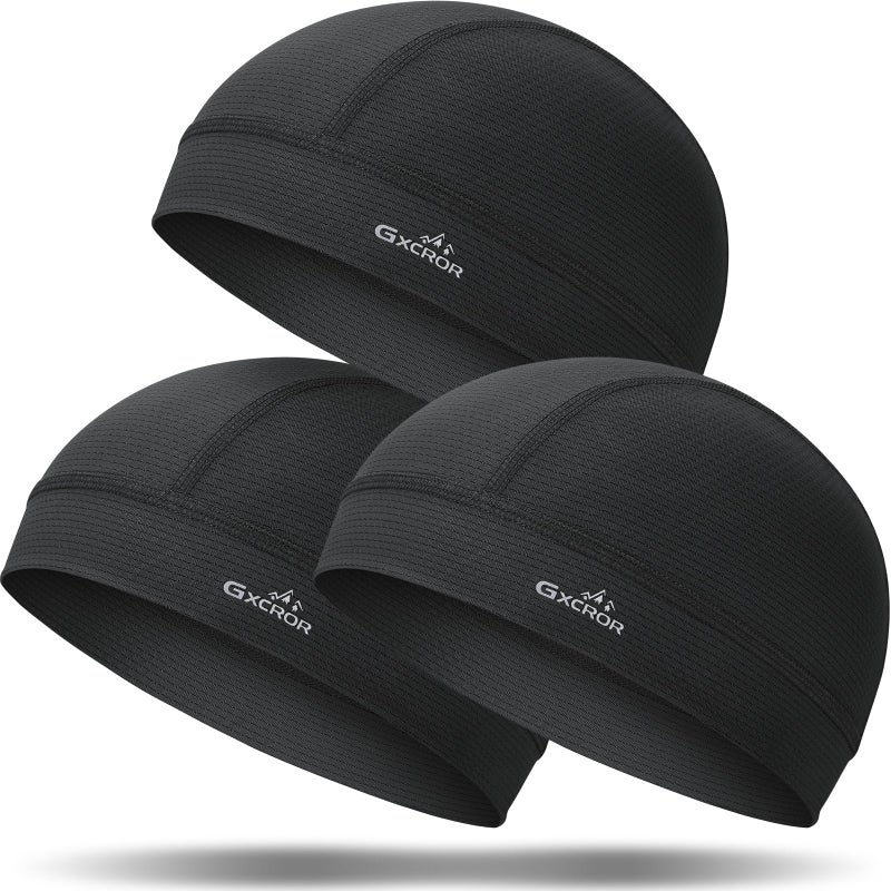GXCROR 3 Pack Cooling Skull Cap with Sweat-Wicking & Anti-Odor Technology Quick-Dry Helmet Liner for Cycling Motorcycle - Image 1