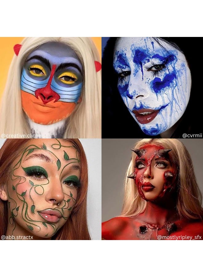 mehron Makeup Paradise Makeup AQ 8 Color Basic Palette | Magnetic Refillable Body Paint & Face Paint Palette | Professional & Water Activated | Costumes, SFX, Halloween, & Cosplay - Image 2