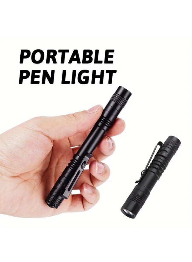 1pc Portable Short LED Flashlight With Pen Clip Bright Emergency Work Light - Image 5