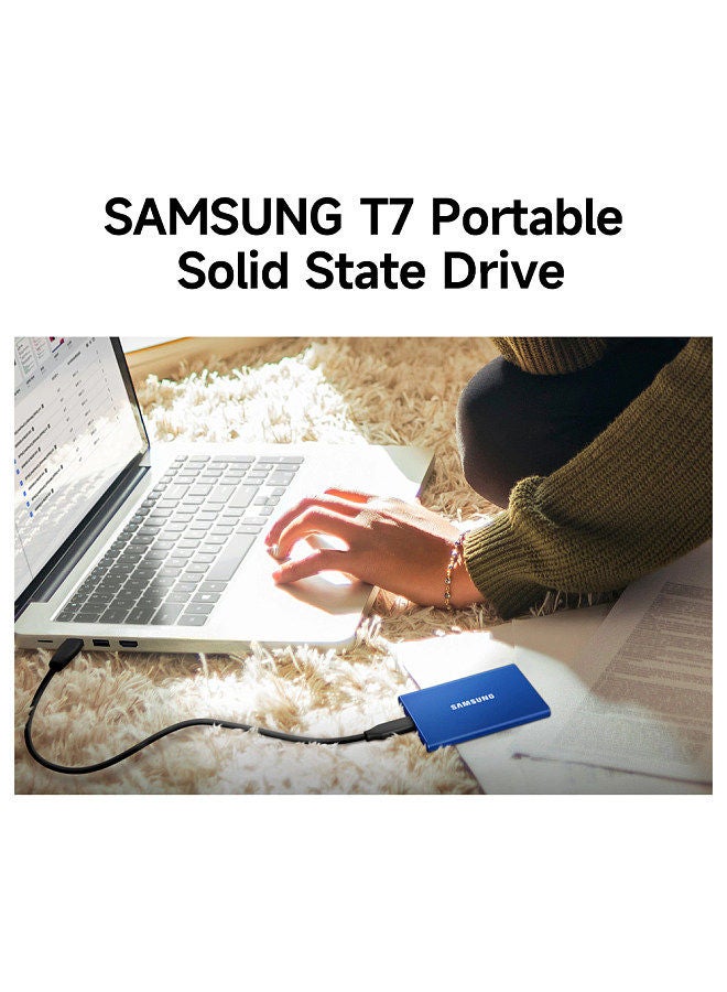 SAMSUNG T7 Type-C USB 3.2 Portable Solid State Drive 2TB Aluminum Alloy Portable SSD up to 1050MB/s Sequential Read Speed Grey
