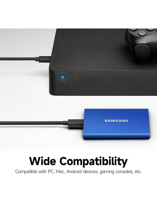 SAMSUNG T7 Type-C USB 3.2 Portable Solid State Drive 2TB Aluminum Alloy Portable SSD up to 1050MB/s Sequential Read Speed Grey