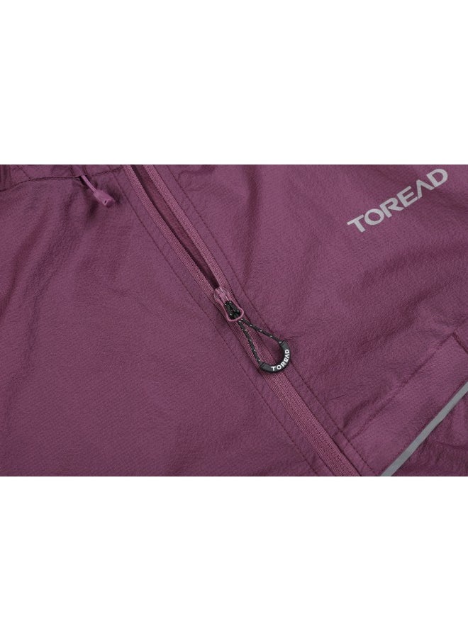 TOREAD Lightweight Skin-Friendly Jacket for Spring/Summer Outdoor Activities Plum purple  - Image 4