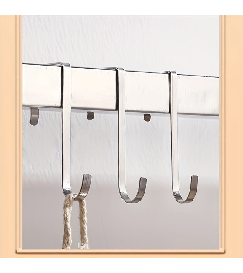 Stainless Steel 4 Pack Multi-Purpose S Hooks for Kitchen Bathroom Storage - Image 4