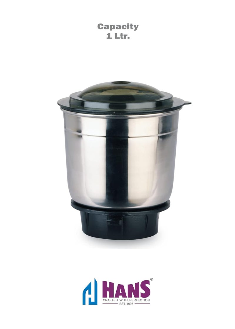 HANS Dominar 1400 Watts 2 HP Commercial Mixer Grinder, 100% Copper Motor, 2.5 litre And 1 Litre Stainless Steel Jars, Heavy Duty Color White - Image 3