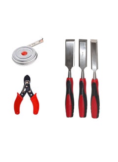 Digital Craft Digital Craft Hand Tools Kit For Home Use Chisel Kit for Woodworking Carving Size 25mm 32mm 38mm2Mtr TapeWire Stripper  - Image 1