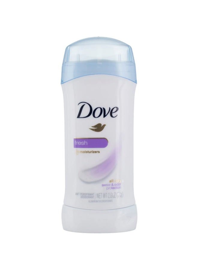 Dove Antiperspirant Deodorant, Fresh 2.6 ounces (Pack of 2) - Image 1