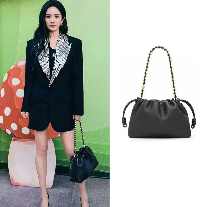 Luojia Cloud Bag Yang Mi'S Same Style Lucky Bag New Chinoiserie Armpit Bag Single Shoulder Crossbody Cowhide Women'S Bag - Image 2