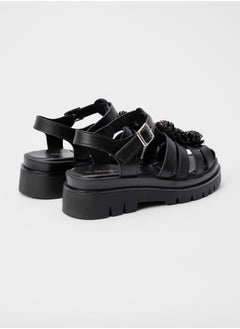 flâneur Flaneur Stylish Platform Sandals for Women - Open Toe Shoes, Natural Leather,  Ankle Strap, Casual Footwear for Women, Lightweight & Comfortable Outdoor Walking Shoes  - Image 5